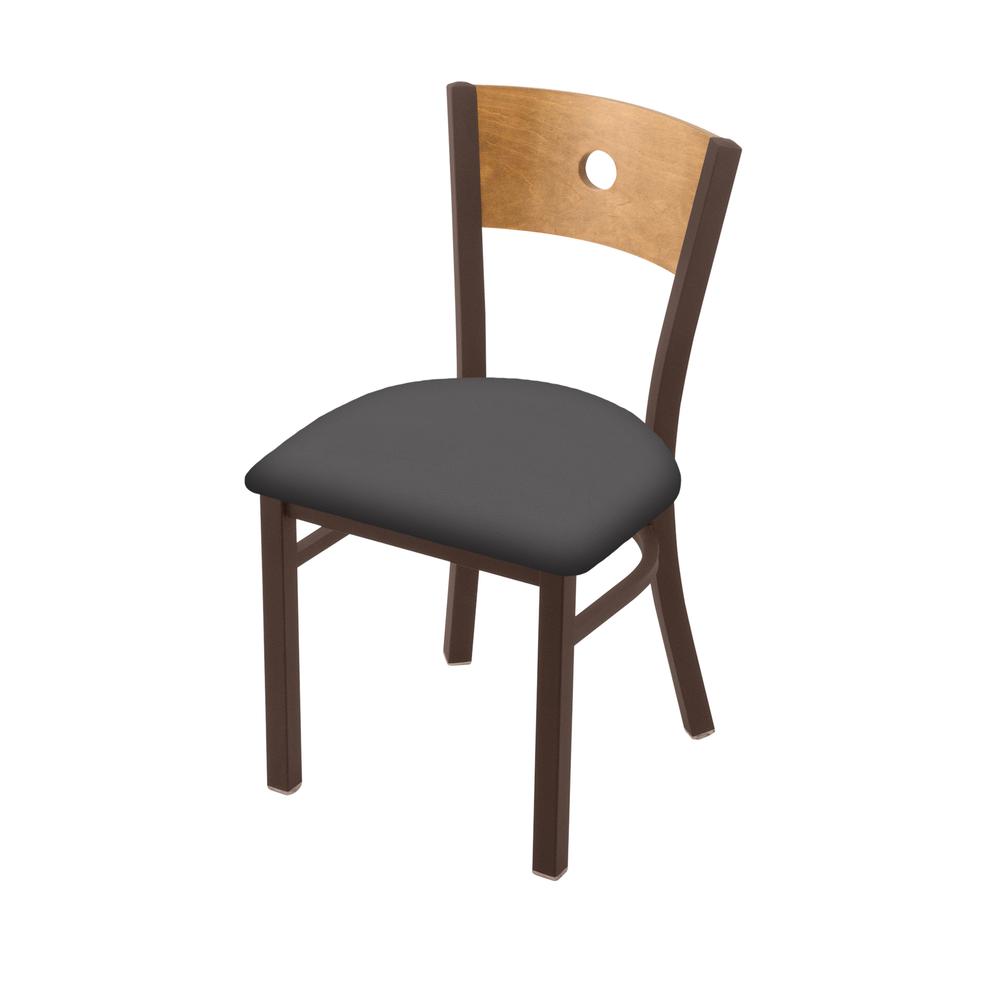630 Voltaire 18" Chair with Bronze Finish, Medium Back, and Canter Storm Seat