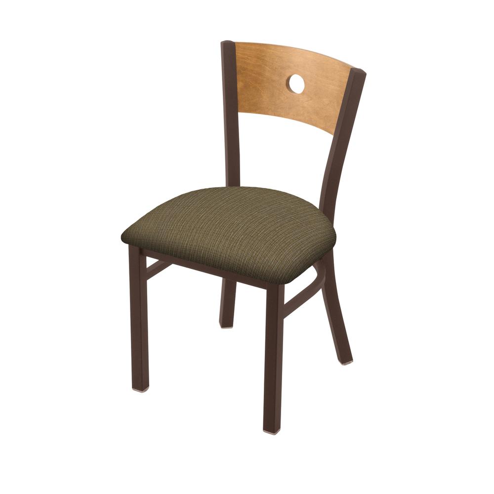 630 Voltaire 18" Chair with Bronze Finish, Medium Back, and Graph Cork Seat