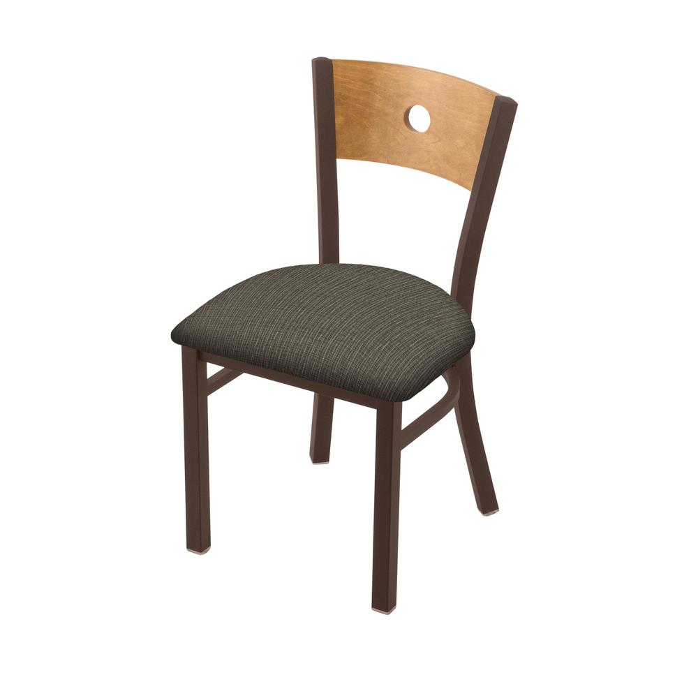 630 Voltaire 18" Chair with Bronze Finish, Medium Back, and Graph Chalice Seat
