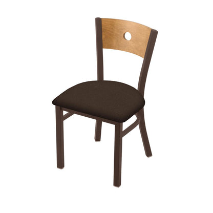 630 Voltaire 18" Chair with Bronze Finish, Medium Back, and Rein Coffee Seat