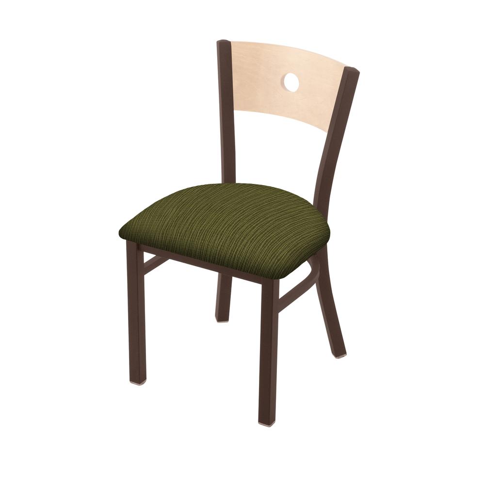 630 Voltaire 18" Chair with Bronze Finish, Natural Back, and Graph Parrot Seat