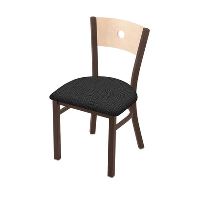 630 Voltaire 18" Chair with Bronze Finish, Natural Back, and Graph Coal Seat