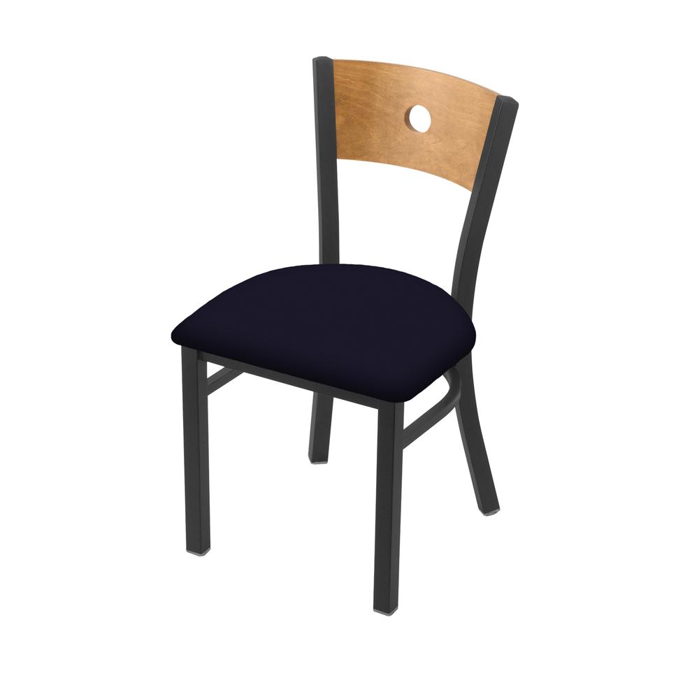 630 Voltaire 18" Chair with Pewter Finish, Medium Back, and Canter Twilight Seat