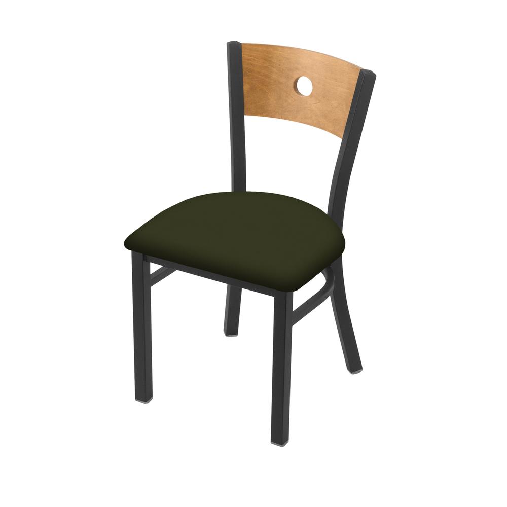 630 Voltaire 18" Chair with Pewter Finish, Medium Back, and Canter Pine Seat