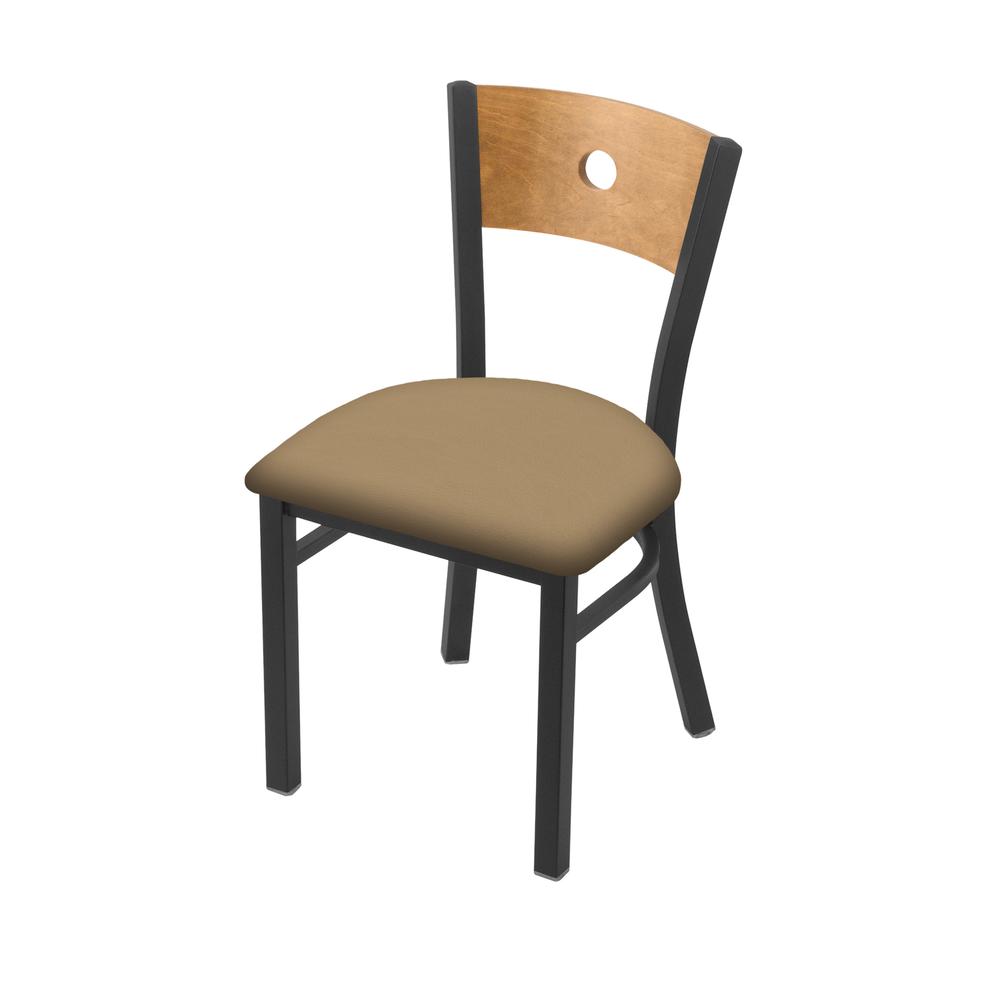 630 Voltaire 18" Chair with Pewter Finish, Medium Back, and Canter Sand Seat