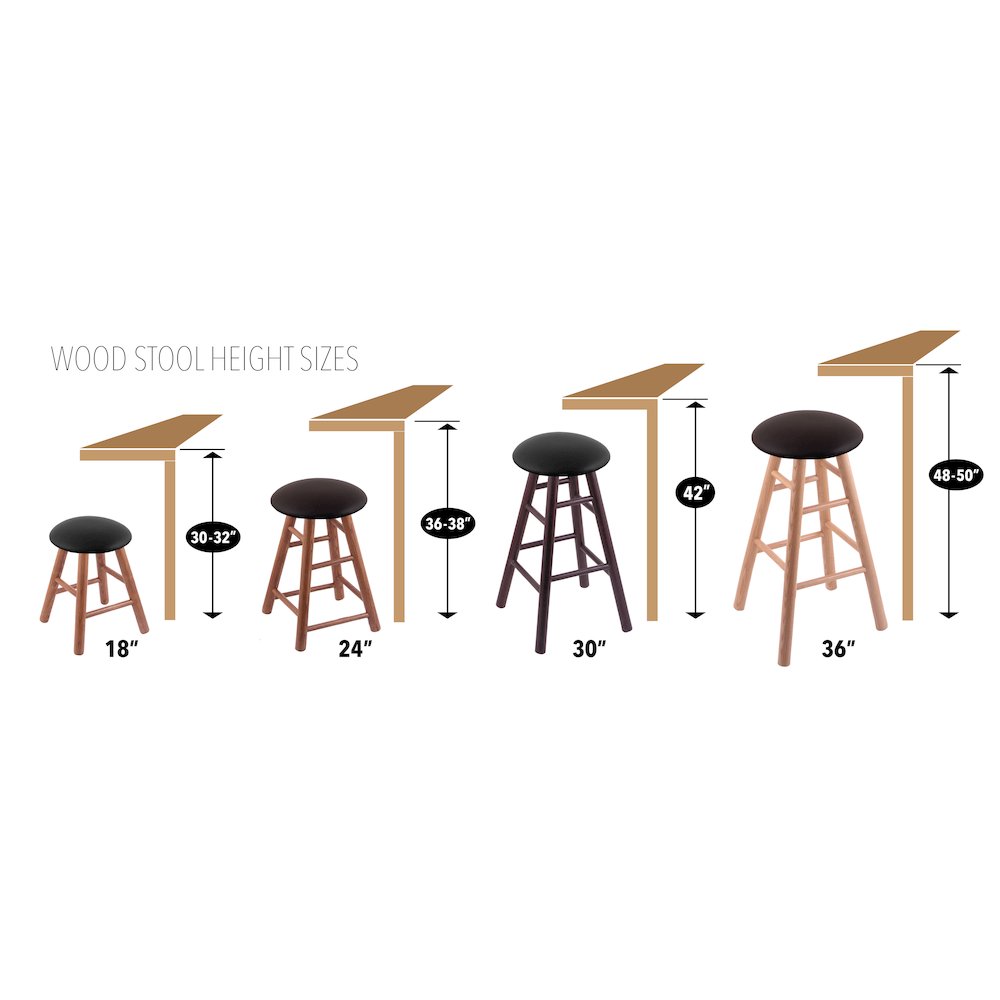 Oak Bar Stool in Natural Finish with Canter Bordeaux Seat