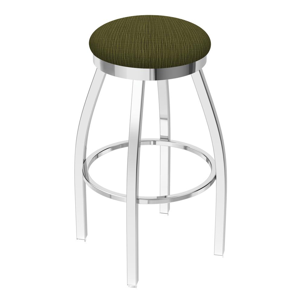 802 Misha 36" Swivel Extra Tall Bar Stool with Chrome Finish and Graph Parrot Seat