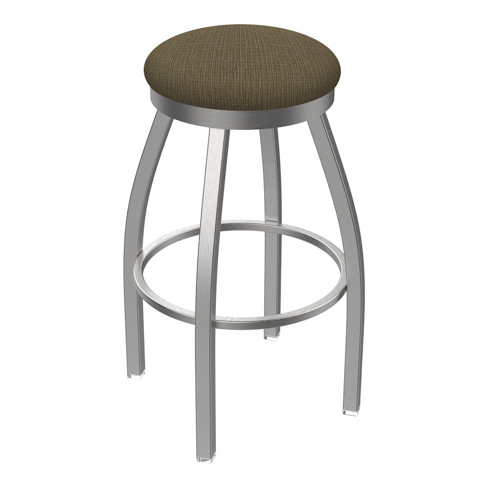 802 Misha Stainless Steel 25" Swivel Counter Stool with Graph Cork Seat