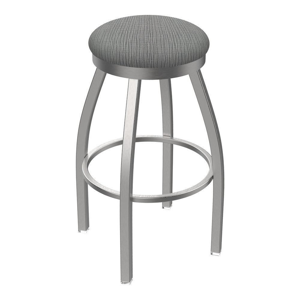 802 Misha Stainless Steel 25" Swivel Counter Stool with Graph Alpine Seat