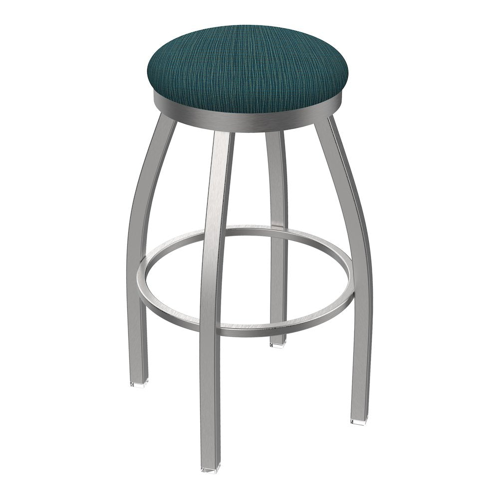 802 Misha Stainless Steel 25" Swivel Counter Stool with Graph Tidal Seat