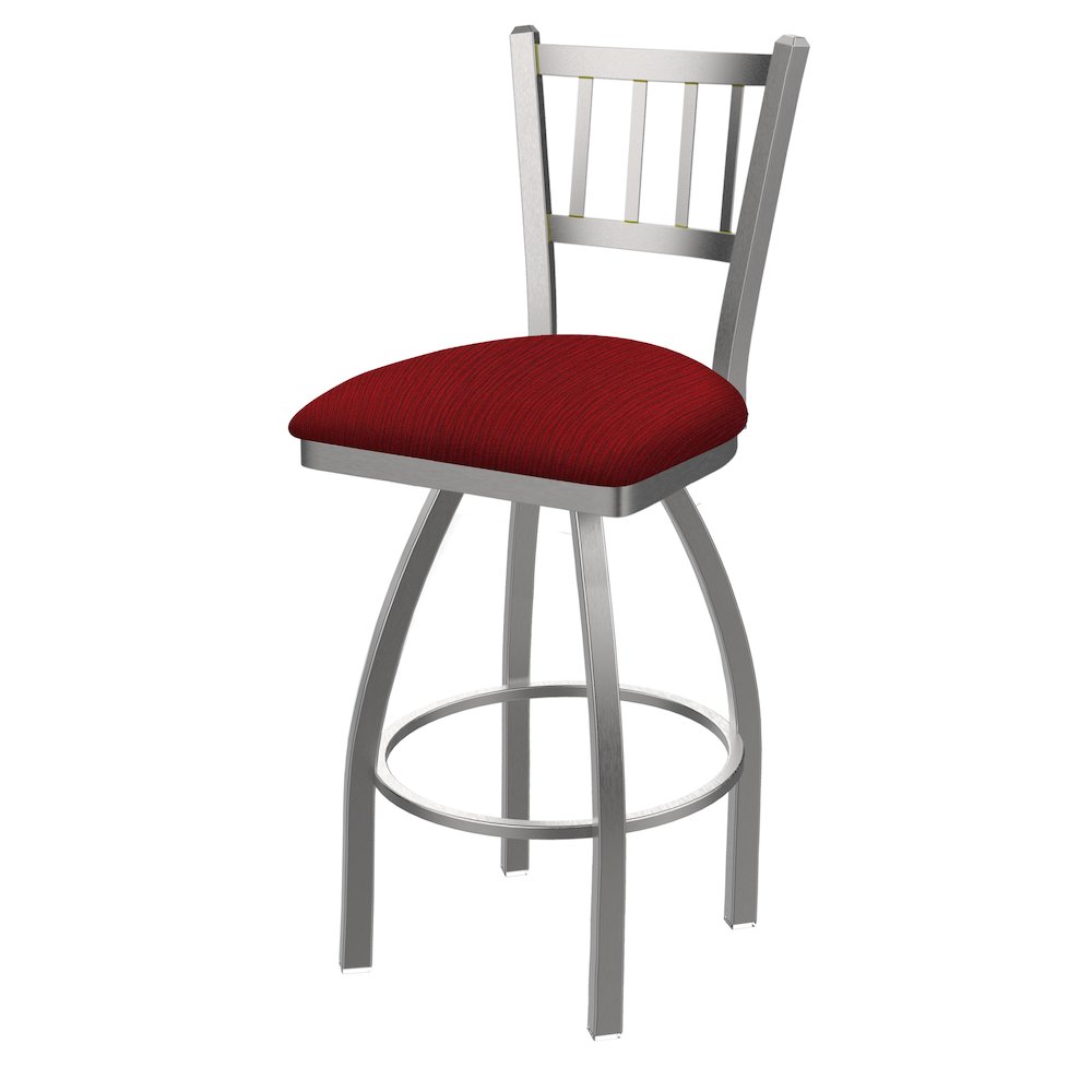 810 Contessa Stainless Steel 25" Swivel Counter Stool with Graph Ruby Seat