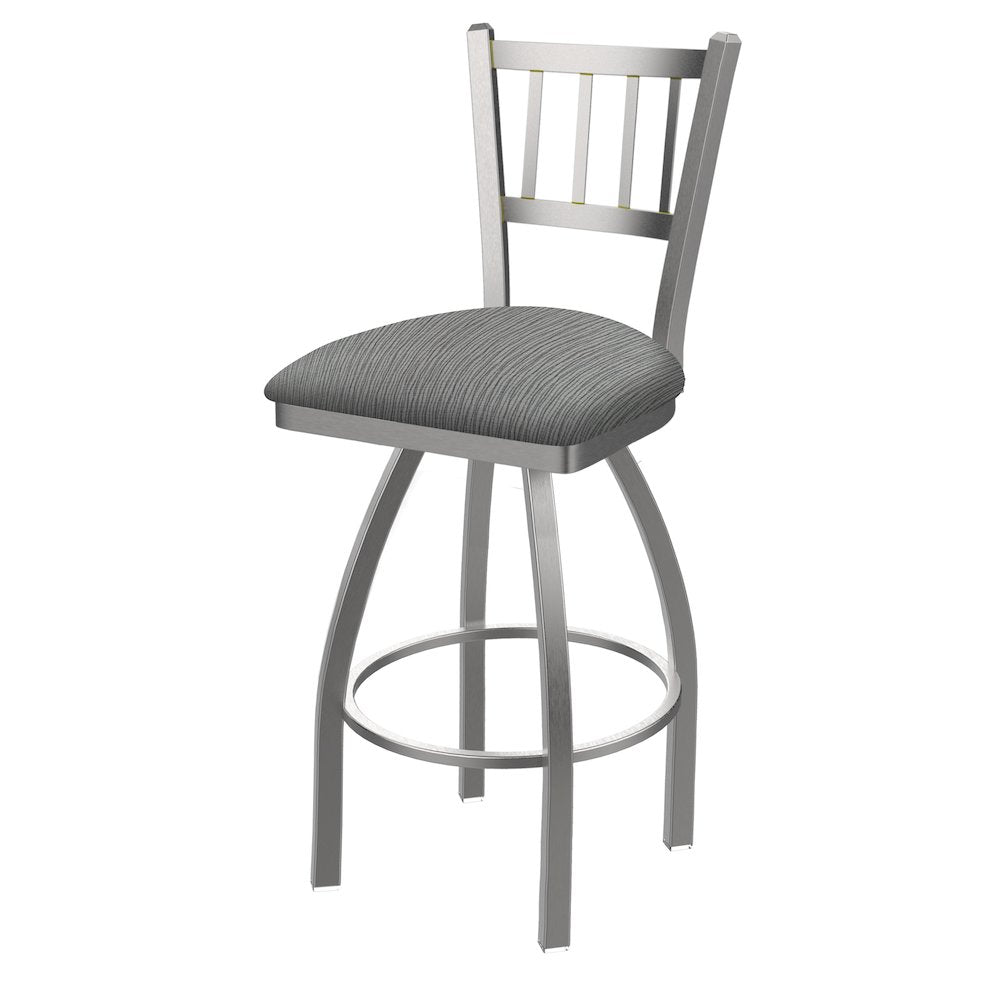810 Contessa Stainless Steel 25" Swivel Counter Stool with Graph Alpine Seat