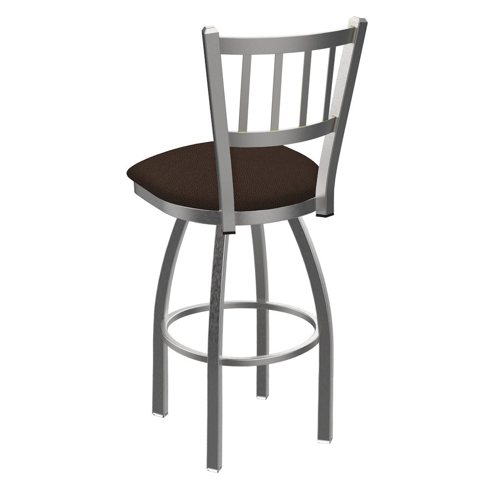 810 Contessa Stainless Steel 25" Swivel Counter Stool with Rein Coffee Seat