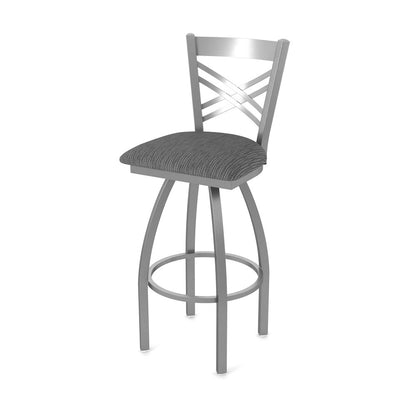 820 Catalina Stainless Steel 25" Swivel Counter Stool with Graph Coal Seat