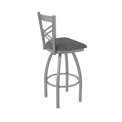 820 Catalina Stainless Steel 25" Swivel Counter Stool with Graph Coal Seat