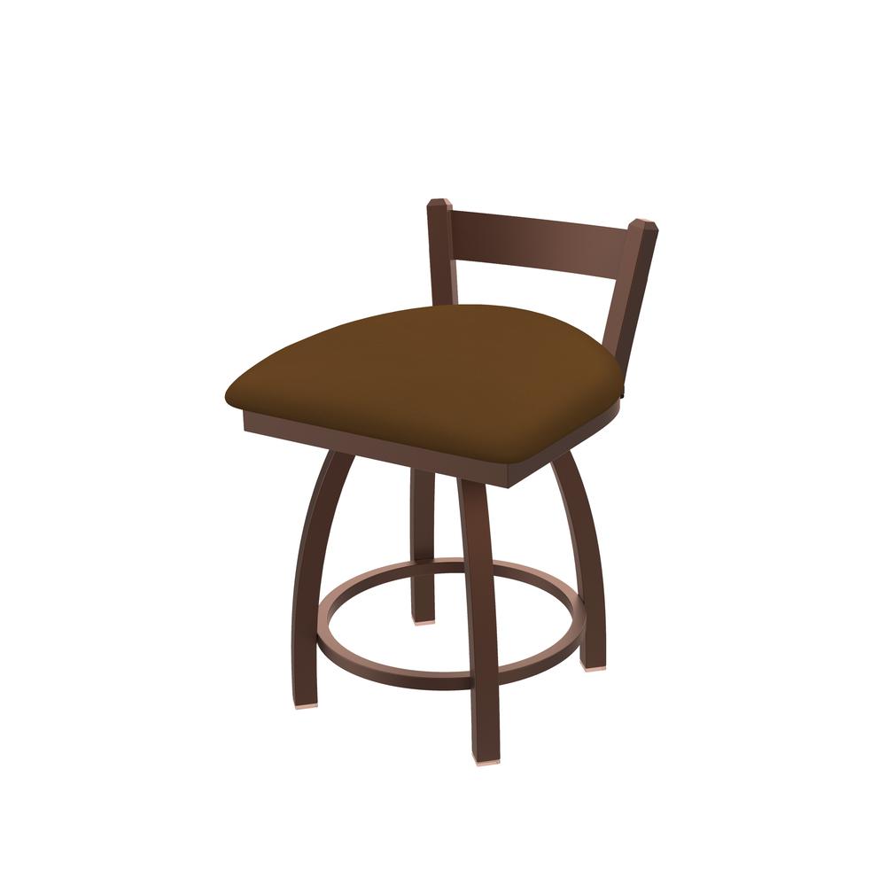 821 Catalina 18" Low Back Swivel Vanity Stool with Bronze Finish and Canter Thatch Seat