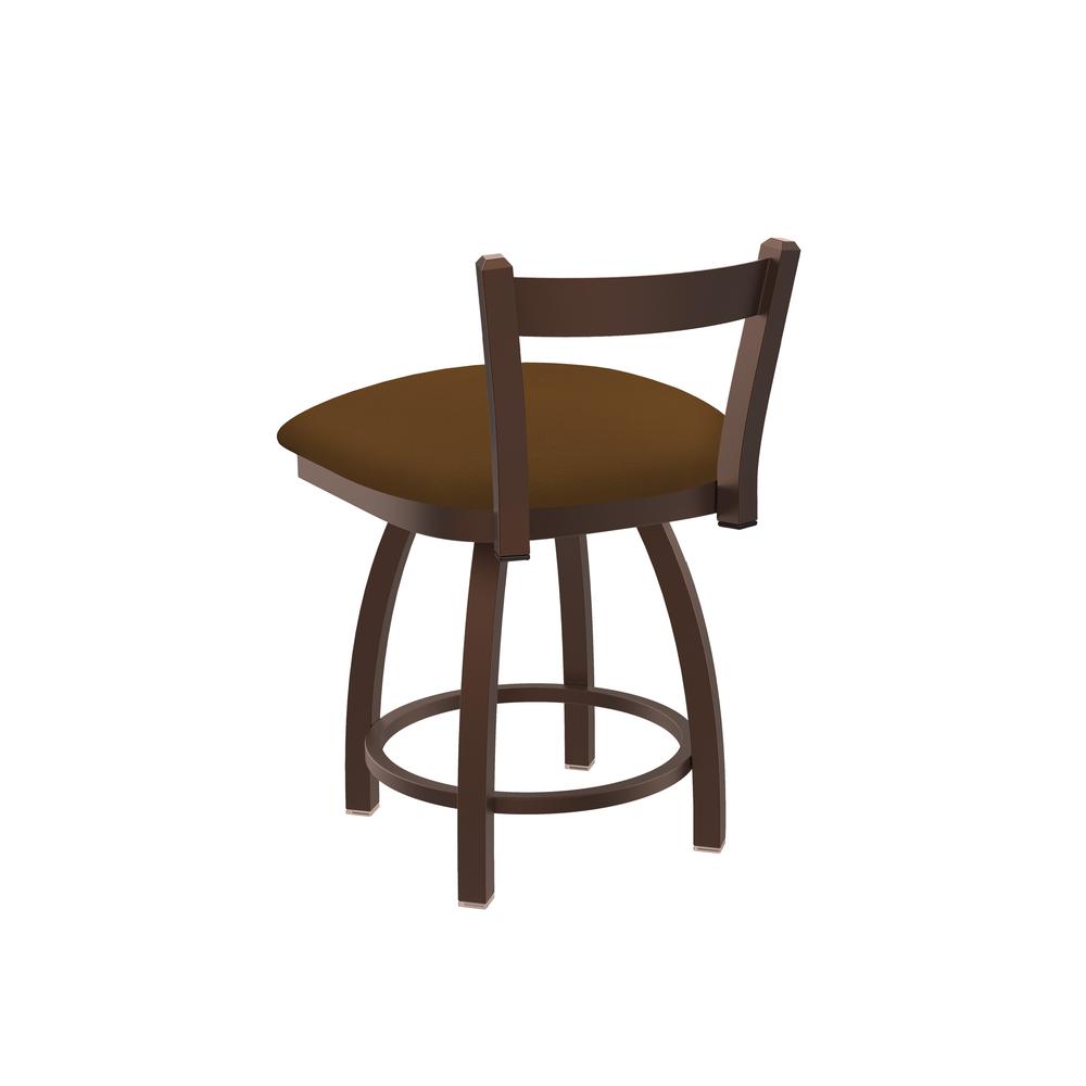 821 Catalina 18" Low Back Swivel Vanity Stool with Bronze Finish and Canter Thatch Seat