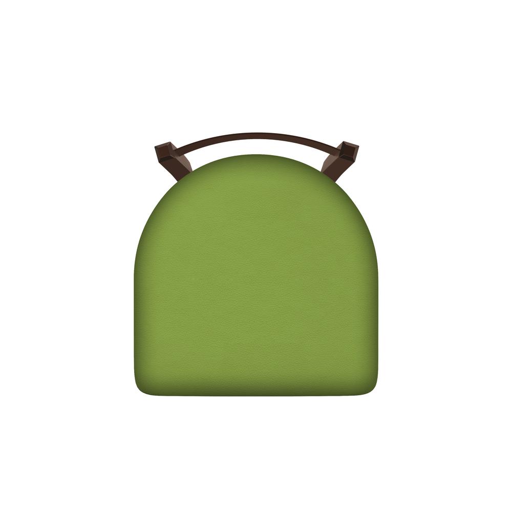 821 Catalina 18" Low Back Swivel Vanity Stool with Bronze Finish and Canter Kiwi Green Seat