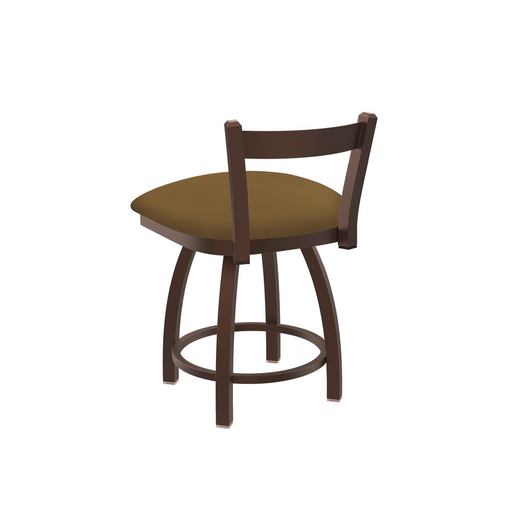 821 Catalina 18" Low Back Swivel Vanity Stool with Bronze Finish and Canter Saddle Seat