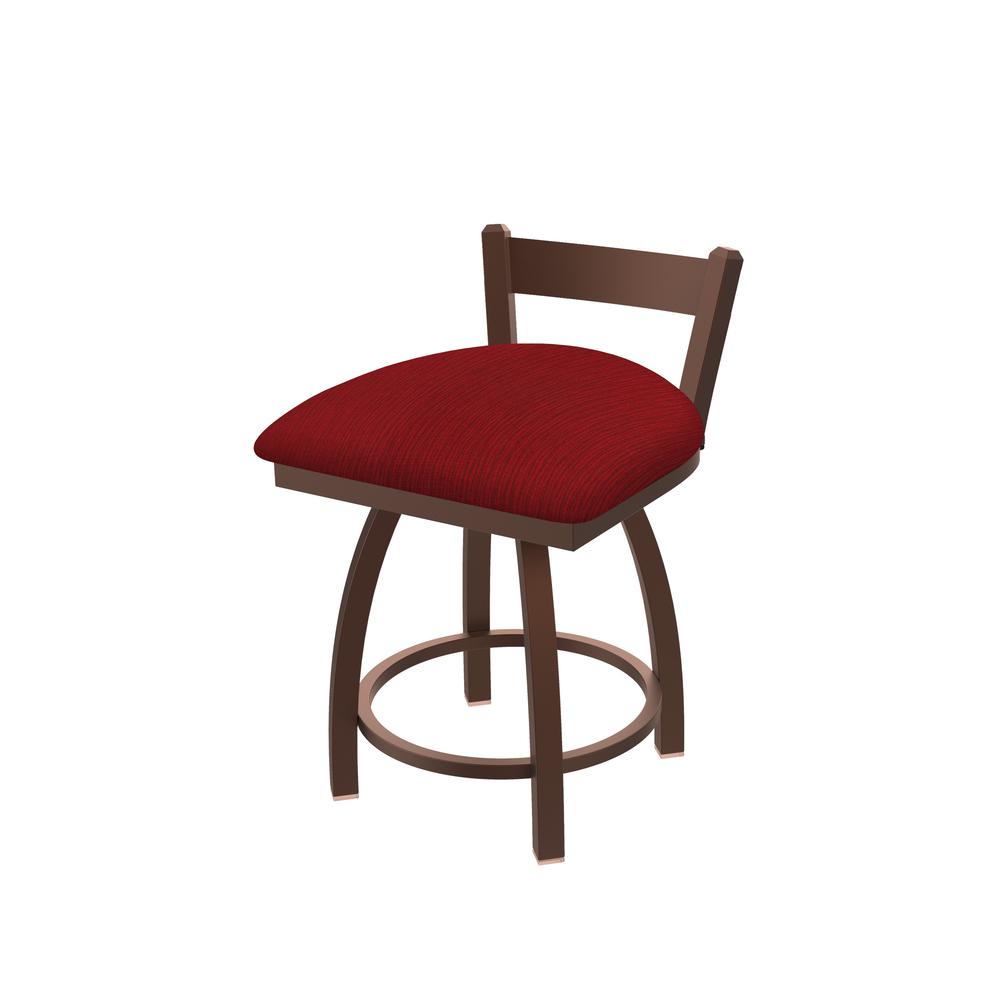 821 Catalina 18" Low Back Swivel Vanity Stool with Bronze Finish and Graph Ruby Seat