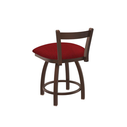 821 Catalina 18" Low Back Swivel Vanity Stool with Bronze Finish and Graph Ruby Seat