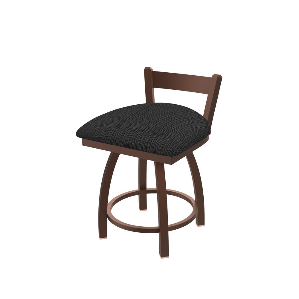 821 Catalina 18" Low Back Swivel Vanity Stool with Bronze Finish and Graph Coal Seat