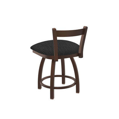821 Catalina 18" Low Back Swivel Vanity Stool with Bronze Finish and Graph Coal Seat