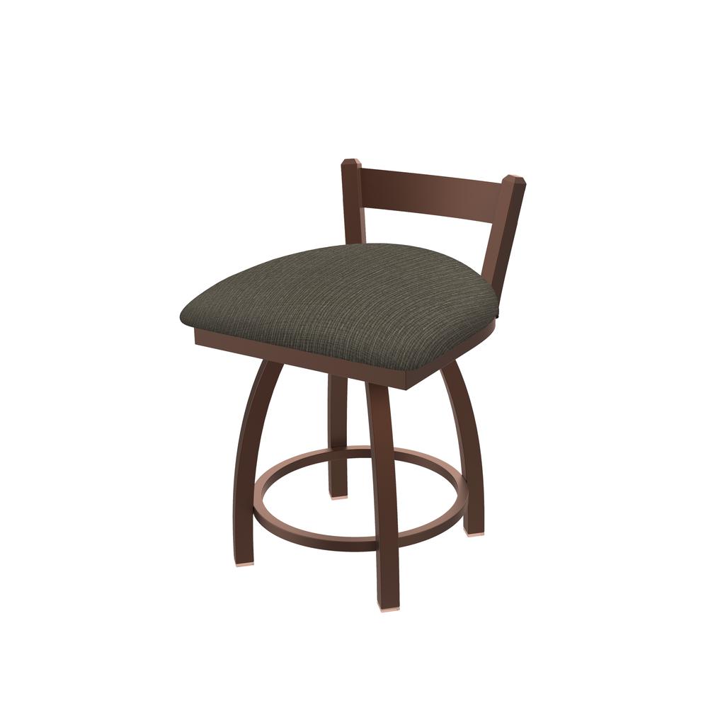 821 Catalina 18" Low Back Swivel Vanity Stool with Bronze Finish and Graph Chalice Seat