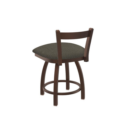 821 Catalina 18" Low Back Swivel Vanity Stool with Bronze Finish and Graph Chalice Seat