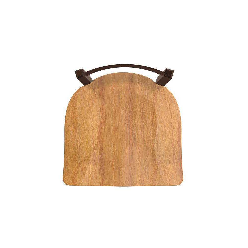 821 Catalina 18" Low Back Swivel Vanity Stool with Bronze Finish and Medium Maple Seat