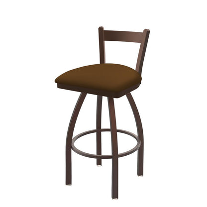821 Catalina 30" Low Back Swivel Bar Stool with Bronze Finish and Canter Thatch Seat
