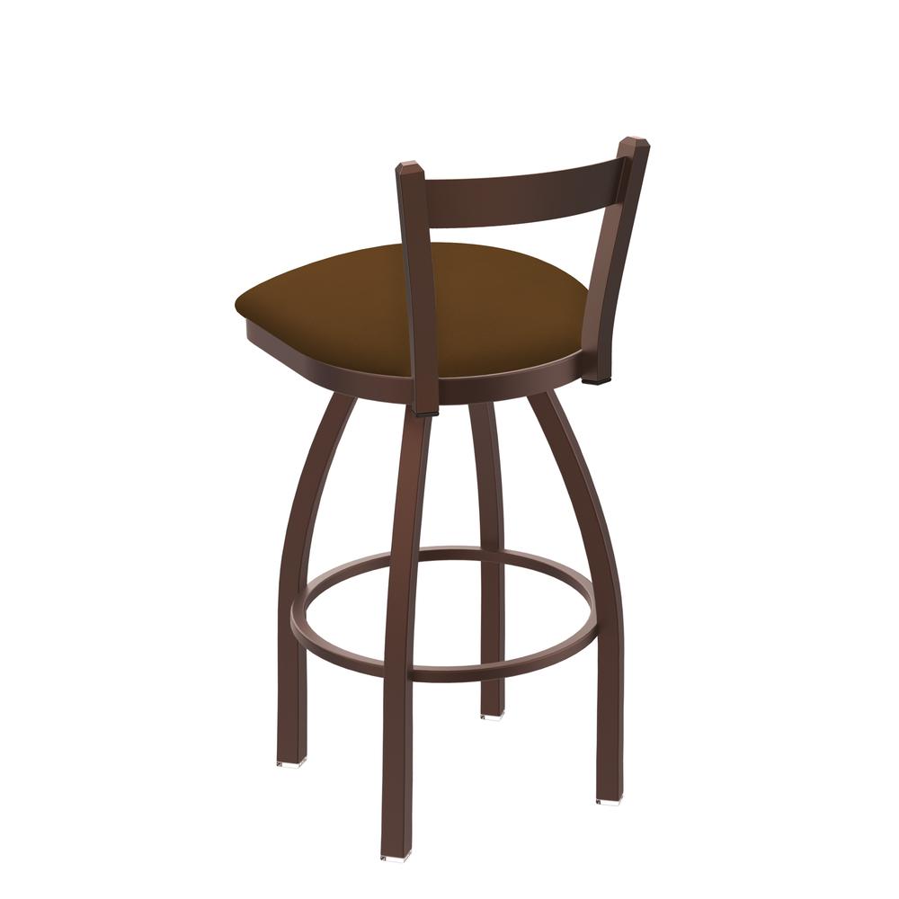 821 Catalina 30" Low Back Swivel Bar Stool with Bronze Finish and Canter Thatch Seat
