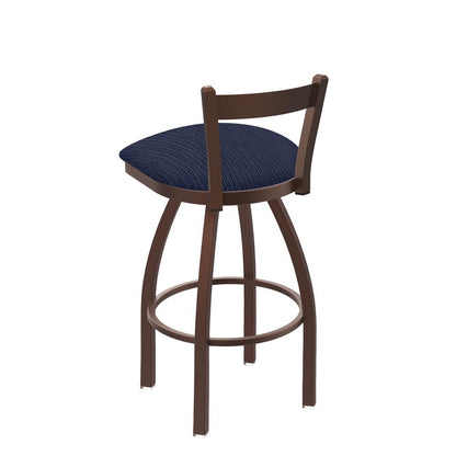 821 Catalina 30" Low Back Swivel Bar Stool with Bronze Finish and Graph Anchor Seat