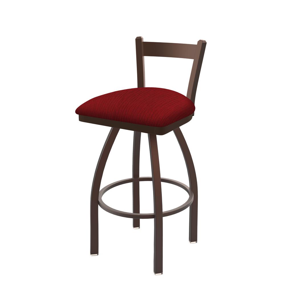 821 Catalina 30" Low Back Swivel Bar Stool with Bronze Finish and Graph Ruby Seat