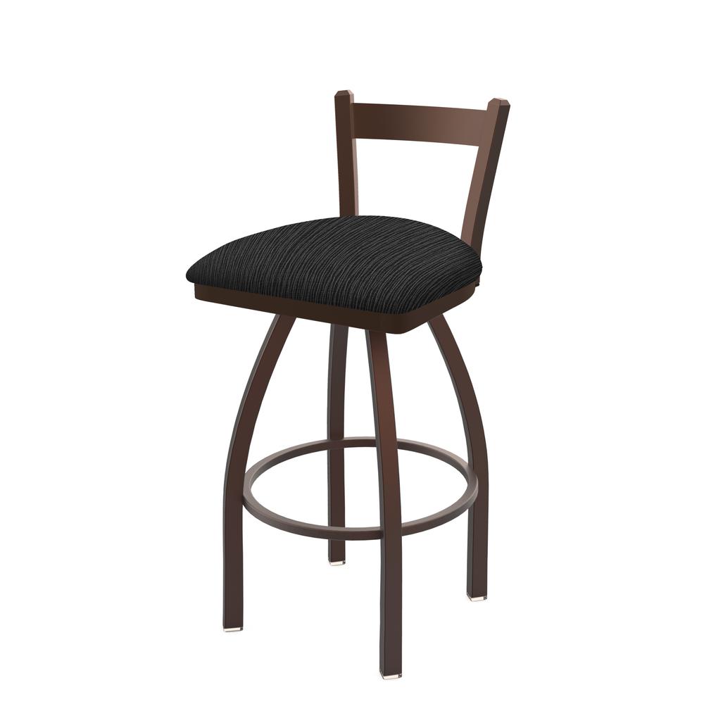 821 Catalina 30" Low Back Swivel Bar Stool with Bronze Finish and Graph Coal Seat