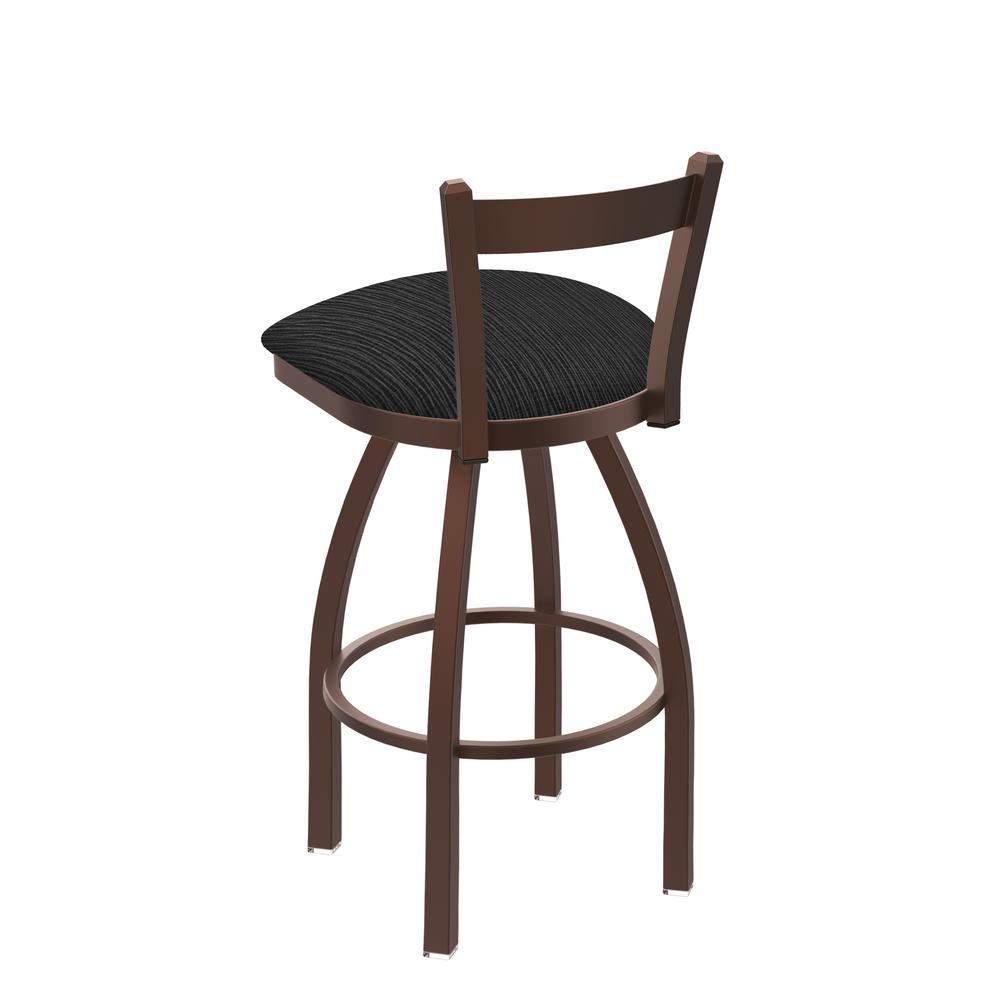 821 Catalina 30" Low Back Swivel Bar Stool with Bronze Finish and Graph Coal Seat