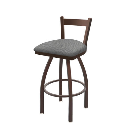 821 Catalina 30" Low Back Swivel Bar Stool with Bronze Finish and Graph Alpine Seat