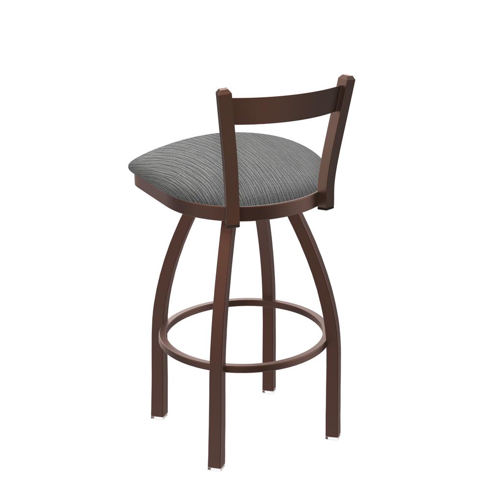 821 Catalina 30" Low Back Swivel Bar Stool with Bronze Finish and Graph Alpine Seat