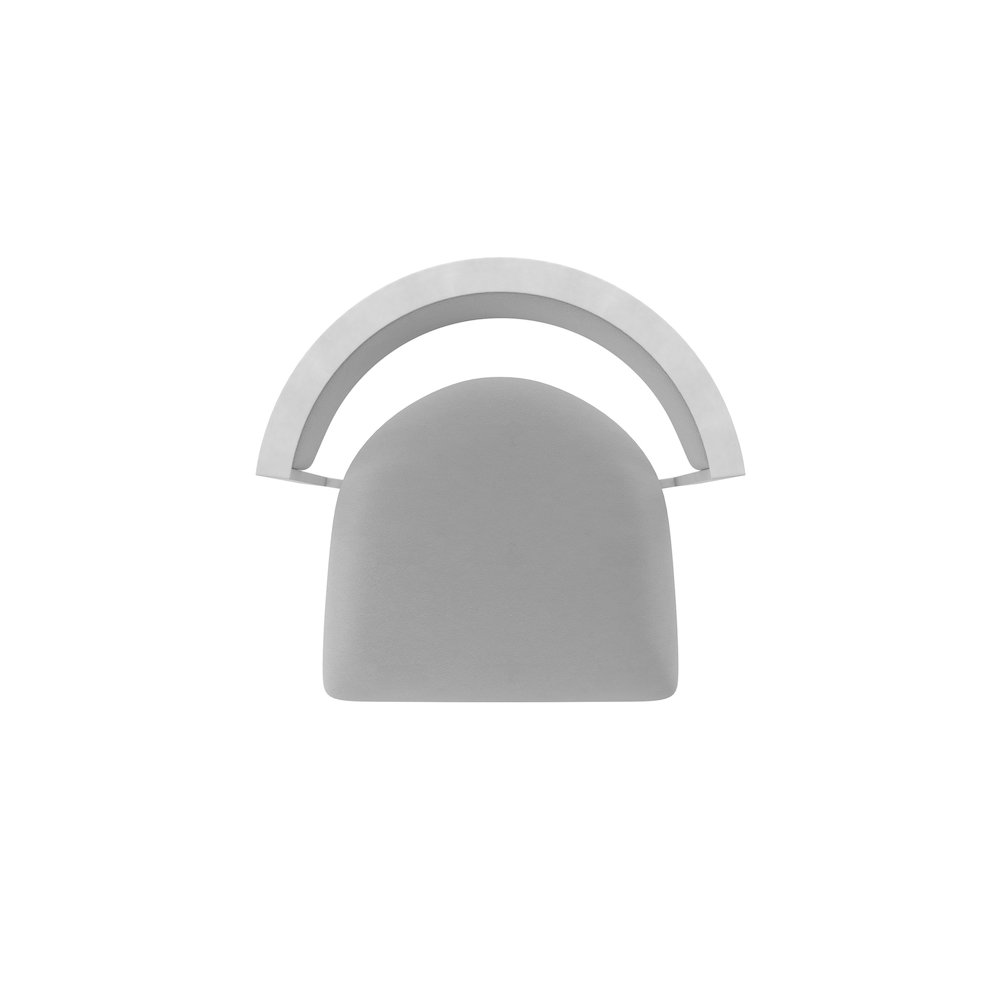 Swivel Counter Stool with Anodized Nickel Finish and Canter Folkstone Grey Seat