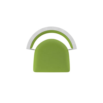 Swivel Counter Stool with Anodized Nickel Finish and Canter Kiwi Green Seat