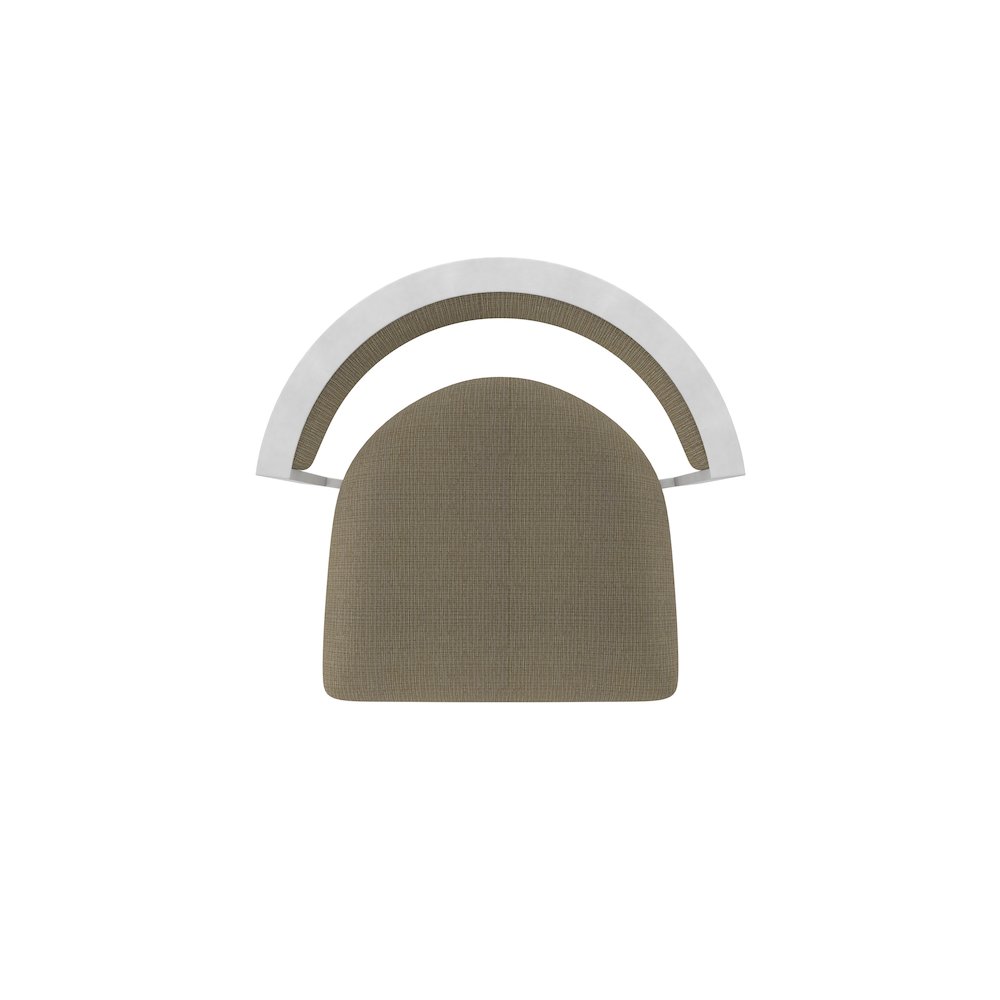 Swivel Counter Stool with Anodized Nickel Finish and Graph Cork Seat and Back
