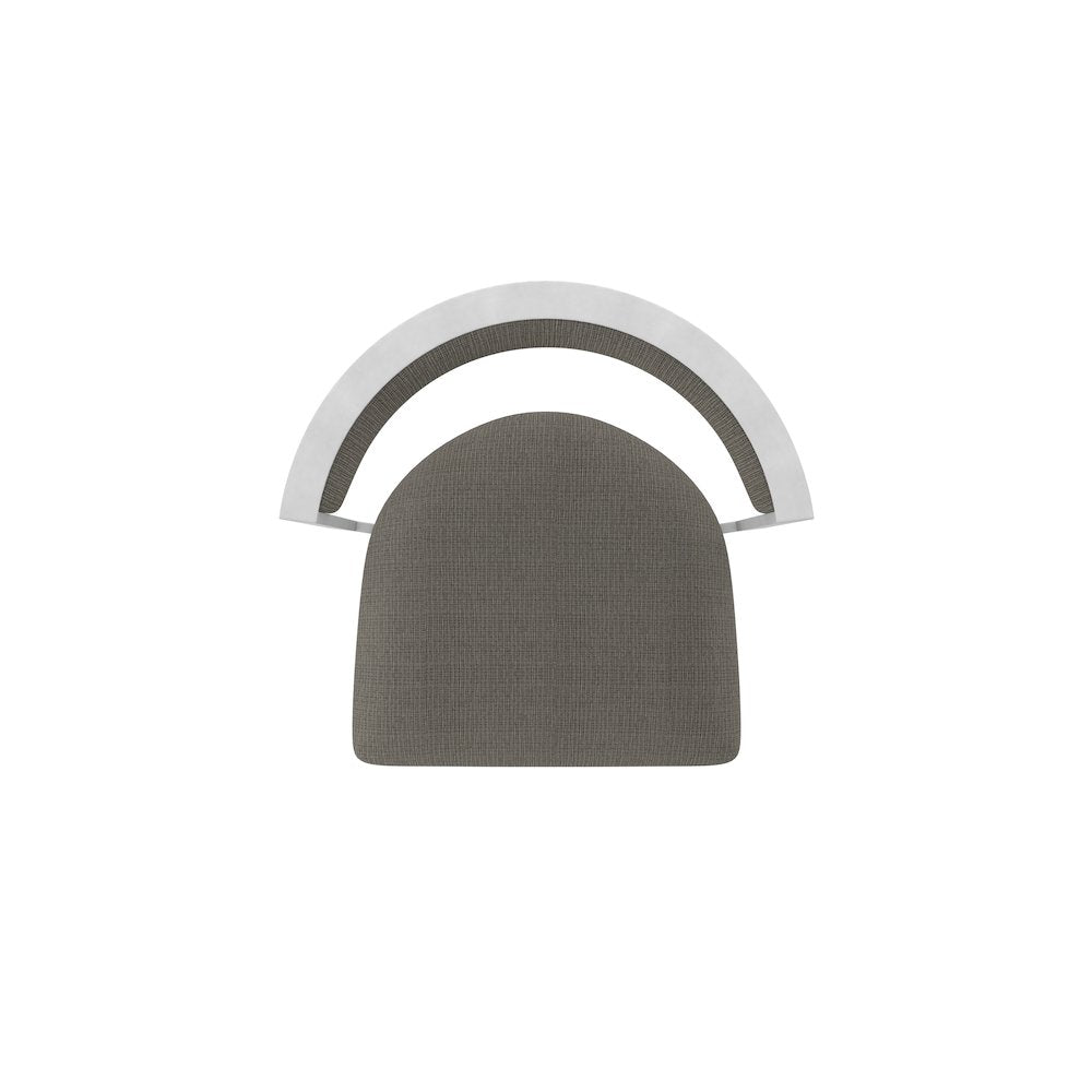 Swivel Counter Stool with Anodized Nickel Finish and Graph Chalice Seat and Back