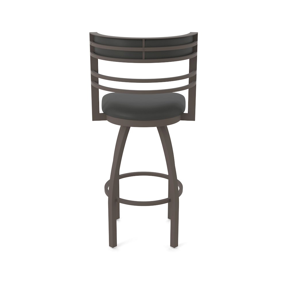 Swivel Counter Stool with Bronze Finish and Canter Iron Seat and Back