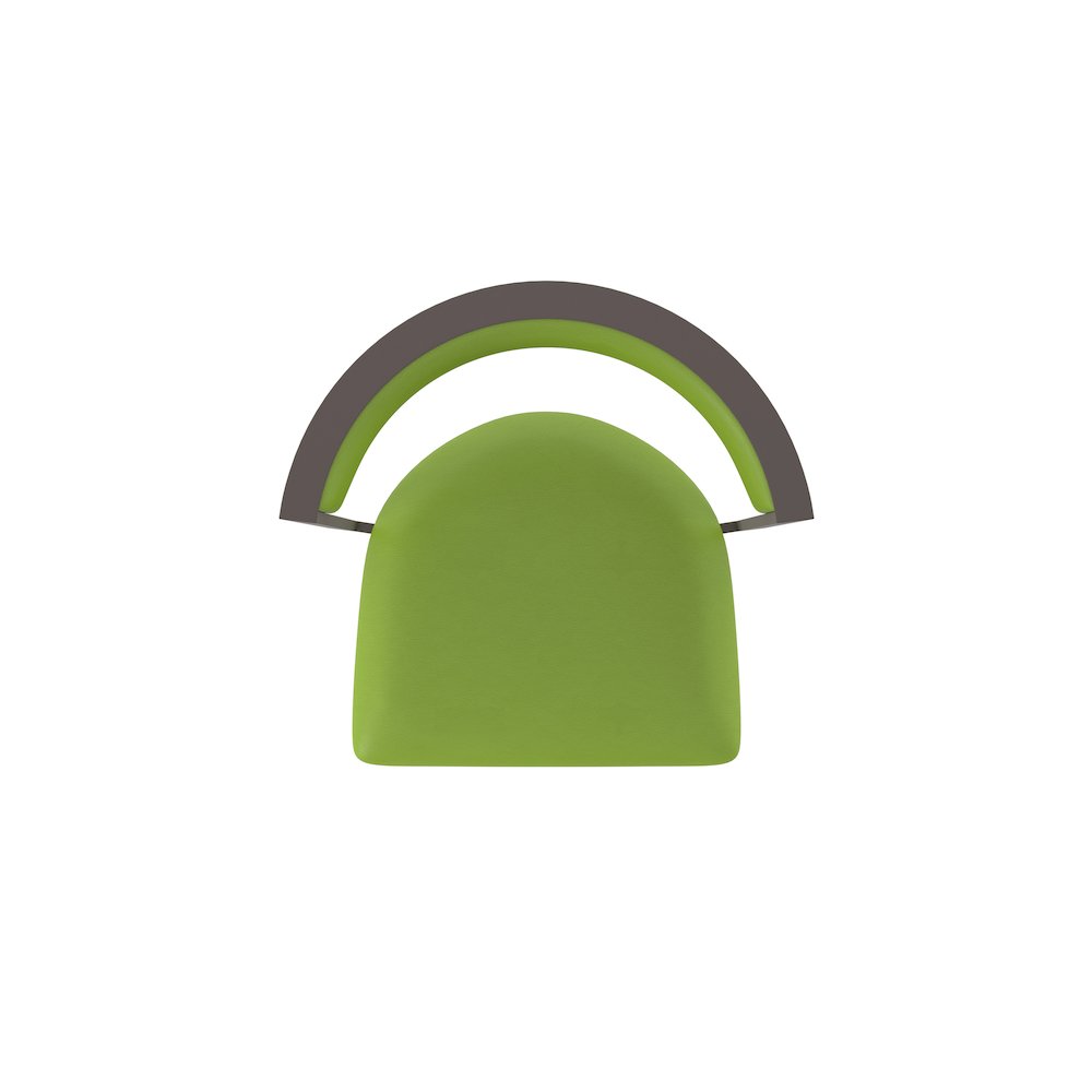 Swivel Counter Stool with Bronze Finish and Canter Kiwi Green Seat and Back