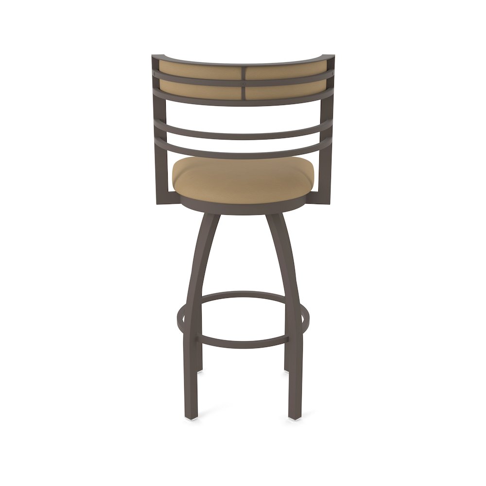 Swivel Counter Stool with Bronze Finish and Canter Sand Seat and Back
