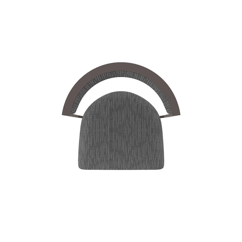 Swivel Counter Stool with Bronze Finish and Graph Coal Seat and Back