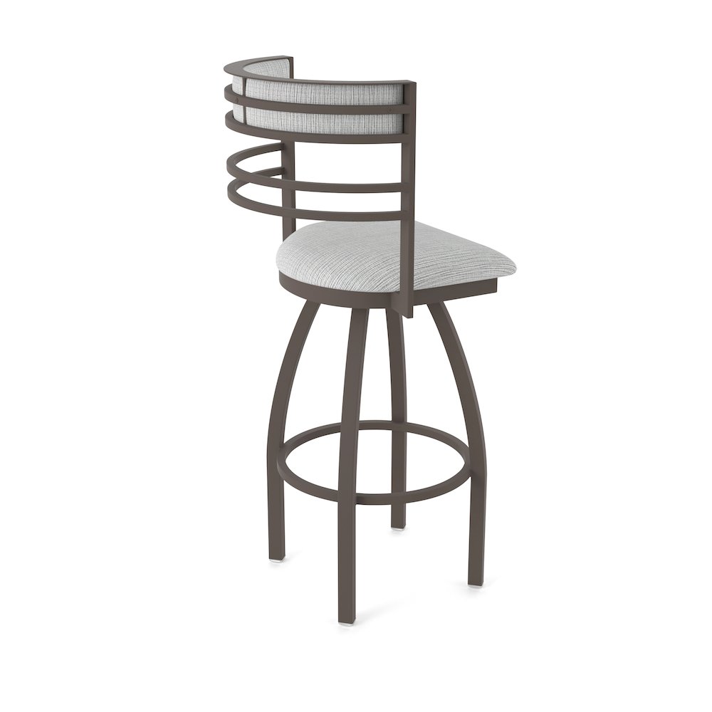 Swivel Counter Stool with Bronze Finish and Graph Alpine Seat and Back