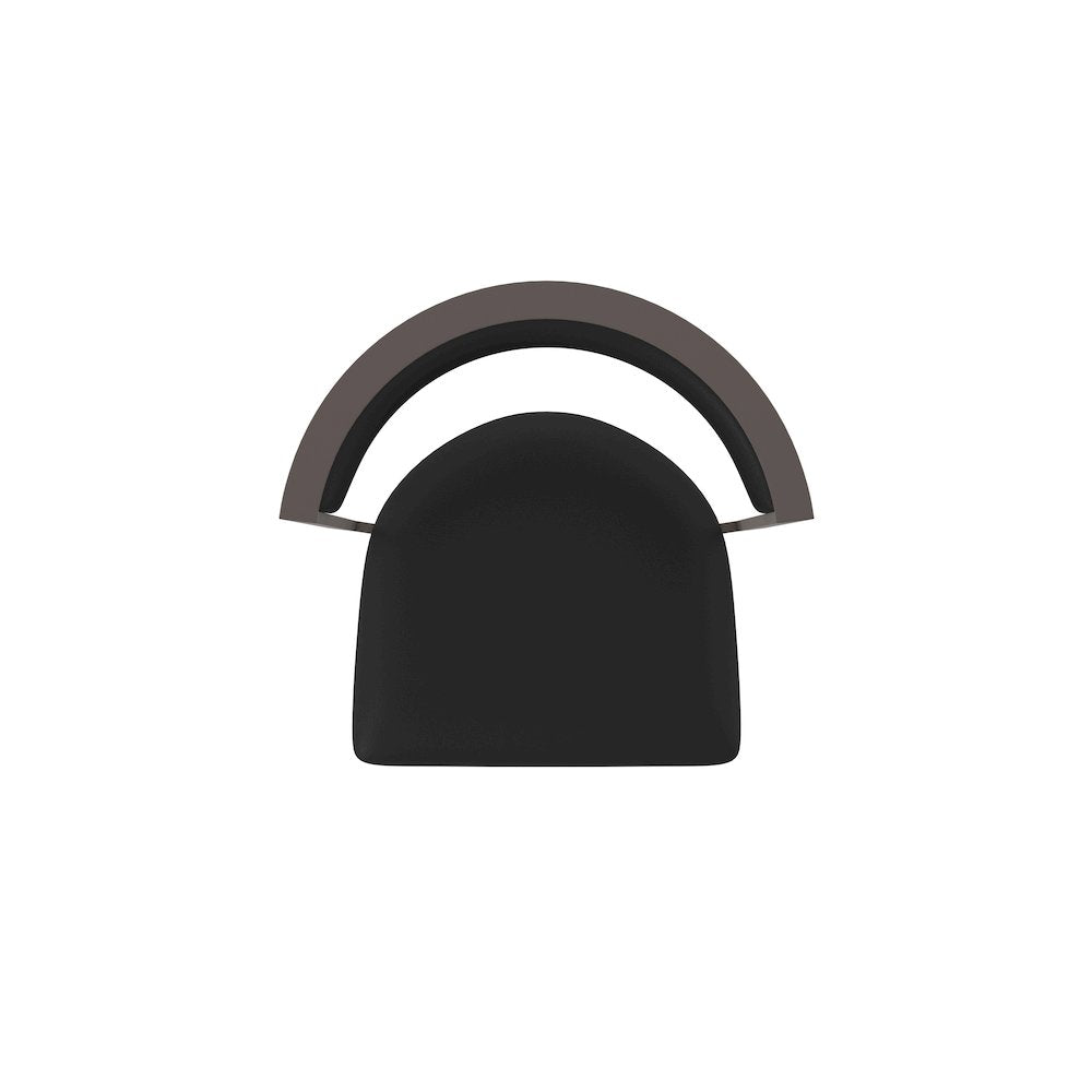 Swivel Counter Stool with Bronze Finish and Black Vinyl Seat and Back