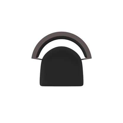 Swivel Counter Stool with Bronze Finish and Black Vinyl Seat and Back