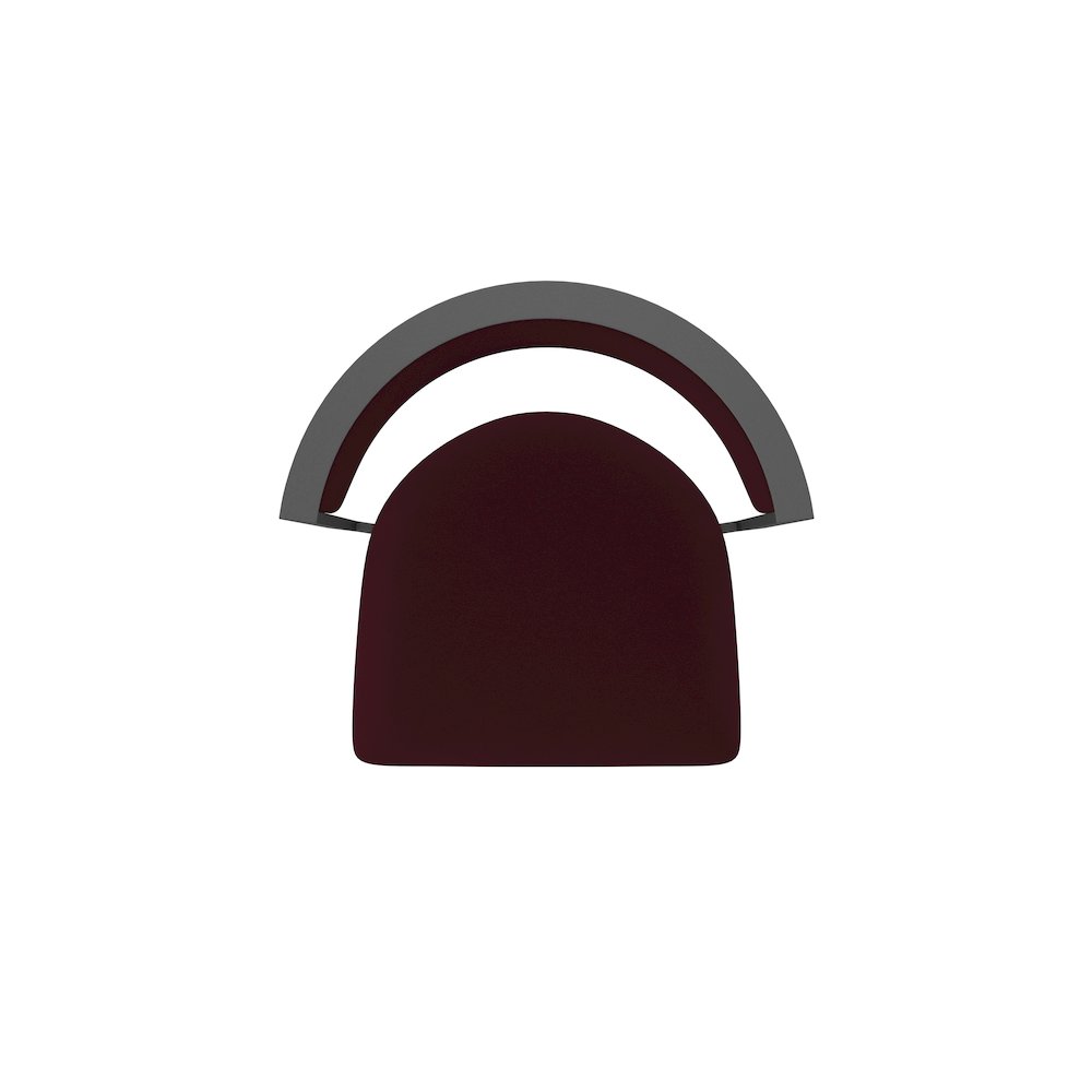 Swivel Counter Stool with Pewter Finish and Canter Bordeaux Seat and Back